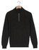 Baileys Half Zip Uni Color Plated Rib Knit Trui Navy