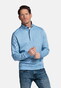 Baileys Half Zip Yarn Dyed Jacquard Interlock Trui Riviera Blue
