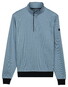 Baileys Half Zip Yarn Dyed Jacquard Interlock Trui Riviera Blue