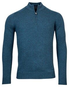 Baileys Halfzip Single Knit Lambswool Pullover Raf Blue