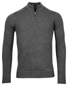 Baileys Halfzip Single Knit Lambswool Trui Anthracite