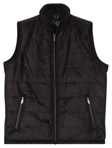 Baileys High Neck Zipped Sidepockets Suede Look Body-Warmer Navy