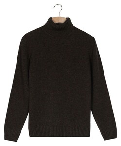 Baileys High Rollneck Faux Uni Wool Blend Trui Dark Brown