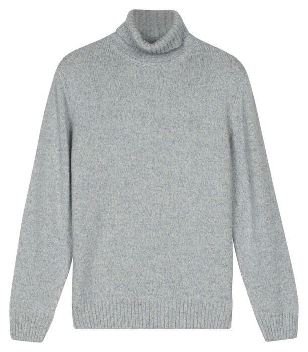 Baileys High Rollneck Faux Uni Wool Blend Trui Sky Blue