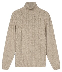 Baileys High Rollneck Front Cable Knit Wool Blend Trui Kitt