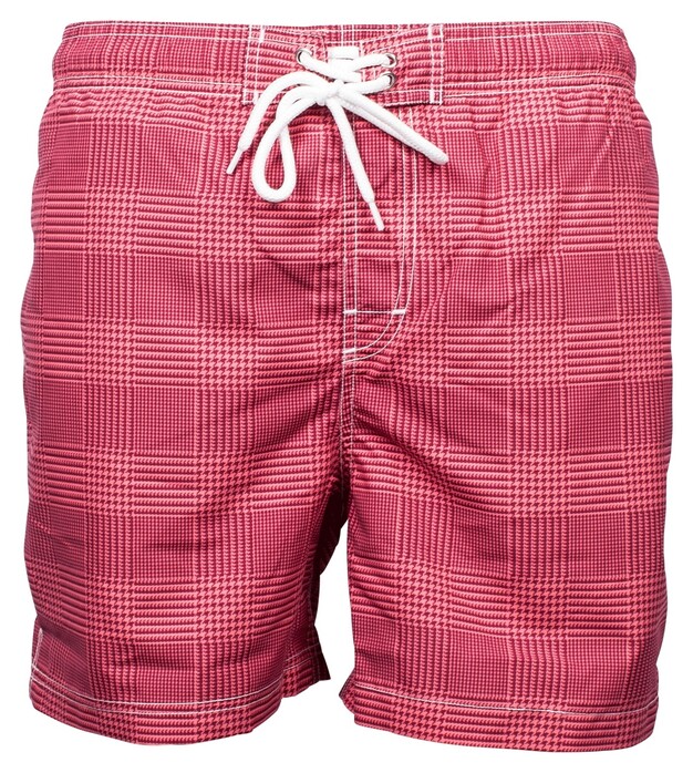 Baileys Jacquard Check Design Swim Short Red Plum