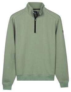 Baileys Jacquard Doubleface Sweat Half Zip Pullover Misty Green