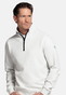 Baileys Jacquard Doubleface Sweat Half Zip Trui Soft Grey