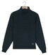 Baileys Jacquard Texture Uni Color Sweat Zip Collar Trui Navy