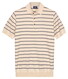 Baileys Knitted Breton Stripe Pattern Polo Marshmallow