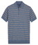 Baileys Knitted Breton Stripe Pattern Polo Riviera Blue