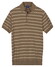 Baileys Knitted Breton Stripe Pattern Polo Taupe
