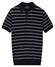 Baileys Knitted Breton Stripe Pattern Poloshirt Navy