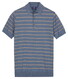Baileys Knitted Breton Stripe Pattern Poloshirt Riviera Blue