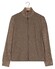 Baileys Knitted Cardigan Zip Front Flanel Fabric Vest Bruin
