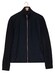 Baileys Knitted Cardigan Zip Front Flanel Fabric Vest Navy