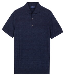 Baileys Knitted Short Sleeve Faux-Uni Polo Navy