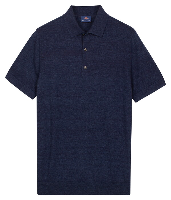 Baileys Knitted Short Sleeve Faux-Uni Polo Navy