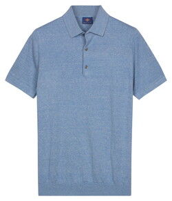 Baileys Knitted Short Sleeve Faux-Uni Polo Riviera Blue