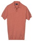 Baileys Knitted Short Sleeve No-Button Collar Polo Abrikoos