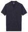 Baileys Knitted Short Sleeve No-Button Collar Polo Navy