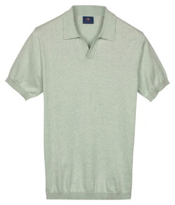 Baileys Knitted Short Sleeve No-Button Collar Polo Pastel Groen