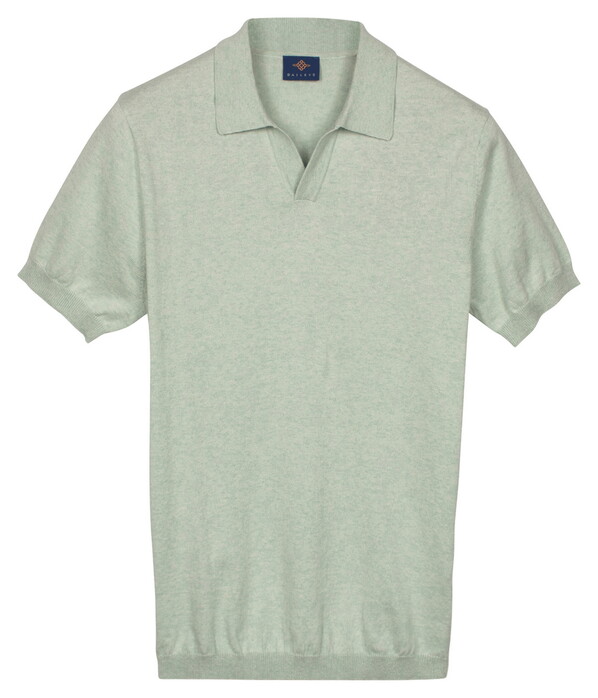 Baileys Knitted Short Sleeve No-Button Collar Polo Pastel Groen