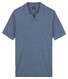 Baileys Knitted Short Sleeve No-Button Collar Polo Riviera Blue