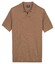 Baileys Knitted Short Sleeve No-Button Collar Polo Taupe