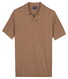 Baileys Knitted Short Sleeve No-Button Collar Polo Taupe