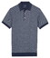 Baileys Knitted Two-Tone Jacquard Texture Polo Dark Denim Blue