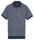 Baileys Knitted Two-Tone Jacquard Texture Polo Dark Denim Blue
