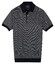 Baileys Knitted Two-Tone Jacquard Texture Polo Navy