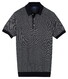 Baileys Knitted Two-Tone Jacquard Texture Polo Navy