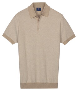 Baileys Knitted Two-Tone Jacquard Texture Polo Zand