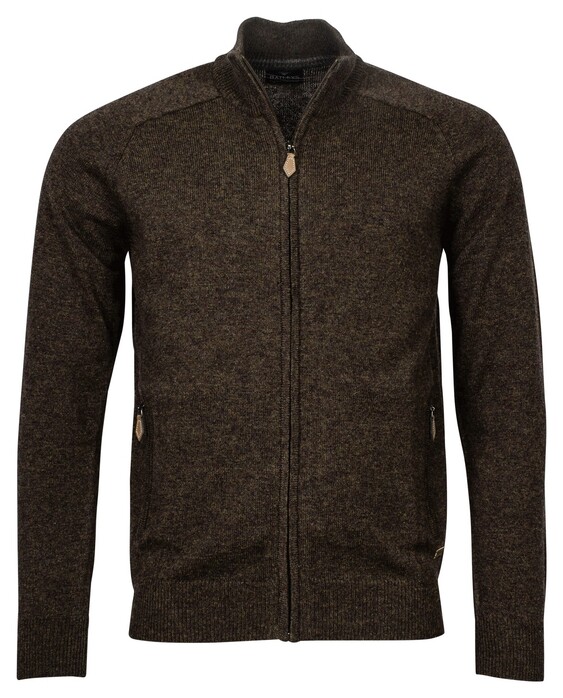 Baileys Lambswool Cardigan Zip Single Knit Vest Dark Brown