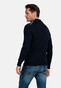 Baileys Lambswool Half Zip Allover Jacquard Pattern Knit Trui Dark Denim Blue