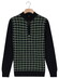 Baileys Lambswool Half Zip Allover Jacquard Pattern Knit Trui Dark Forest