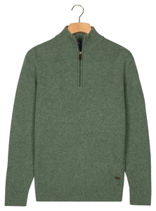 Baileys Lambswool Half Zip Argyle Jacquard Knit Pullover Dark Forest