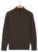 Baileys Lambswool Half Zip Argyle Jacquard Knit Trui Bruin
