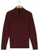 Baileys Lambswool Half Zip Argyle Jacquard Knit Trui Deep Mauve