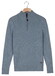 Baileys Lambswool Half Zip Argyle Jacquard Knit Trui Faded Denim Blue