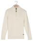 Baileys Lambswool Half Zip Argyle Jacquard Knit Trui Wit