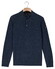 Baileys Lambswool Half Zip Buttons Sleeve Rib Details Trui Dark Denim Blue