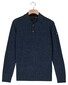 Baileys Lambswool Half Zip Buttons Sleeve Rib Details Trui Dark Denim Blue