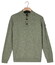 Baileys Lambswool Half Zip Buttons Sleeve Rib Details Trui Misty Green