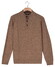 Baileys Lambswool Half Zip Buttons Sleeve Rib Details Trui Taupe