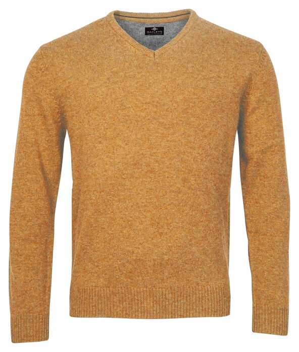 Baileys Lambswool V-Neck Single Knit Trui Goudgeel