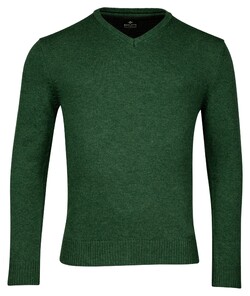 Baileys Lambswool V-Neck Single Knit Trui Groen