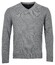 Baileys Lambswool V-Neck Single Knit Trui Midden Grijs